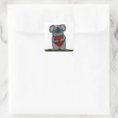 Sticker Carré Cute Ours Koala (Sac)