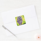 Sticker Carré Cute Owl (Enveloppe)
