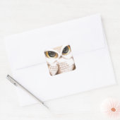 Sticker Carré Cute Owl (Enveloppe)