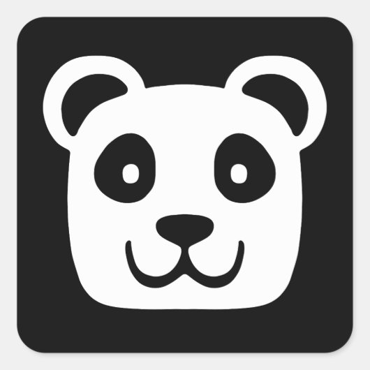 Sticker Carré Cute Panda (Devant)