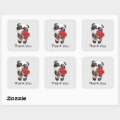 Sticker Carré Cute Panda (Feuille)