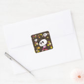 Sticker Carré Cute Panda bébé perxonalisé (Enveloppe)