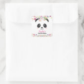 Sticker Carré Cute Panda Fille fête d'anniversaire (Sac)