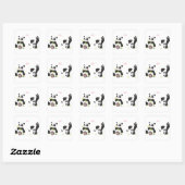 Sticker Carré Cute pandas (Feuille)