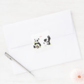Sticker Carré Cute pandas (Enveloppe)