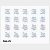 Sticker Carré Cute Pastel Fête le 70e anniversaire (Feuille)