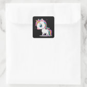 Sticker Carré Cute petite licorne (Sac)