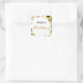 Sticker Carré Cute Pink fairy Coquette primer cumpleaños (Sac)