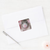 Sticker Carré Cute rat Dumbo (Enveloppe)