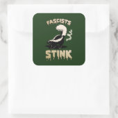 Sticker Carré Cute Retro Skunk - Fascistes Stink (Sac)