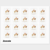 Sticker Carré Cute Rustic Chicken Farm Anniversaire de enfant d' (Feuille)