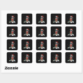 Sticker Carré Cute Schnauzer (Feuille)