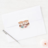 Sticker Carré Cute S'mores Couple Coffee Date (Enveloppe)