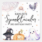 Sticker Carré Cute Spooktacular Anniversaire (Devant)