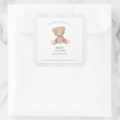 Sticker Carré Cute Teddy Bear bébé garçon Boite (Sac)