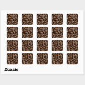 Sticker Carré Cute tendance Faux fourrure Empreinte de léopard M (Feuille)