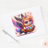 Sticker Carré Cute Unicorn Kitty (Enveloppe)