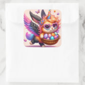 Sticker Carré Cute Unicorn Kitty (Sac)