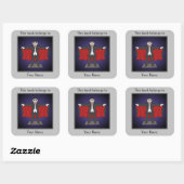 Sticker Carré Cute Vampire/Plaque d'accueil Dracula (Feuille)