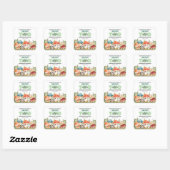 Sticker Carré Cute Woodland Animals 2nd Birthday Party  (Feuille)