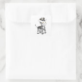 Sticker Carré Cute Zebra (Sac)