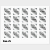 Sticker Carré Cute Zebra Fleur de lis Parties scintillant Annive (Feuille)