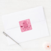 Sticker Carré Cutie de calmar (Enveloppe)
