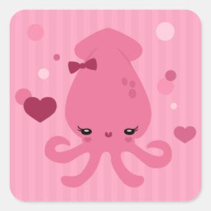 Sticker Carré Cutie de calmar