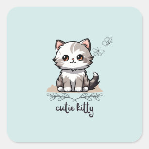 Sticker Carré Cutie Kitty