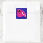 Sticker Carré Cuttle Scuttle Mimi rose seiche feuille autocollan (Sac)