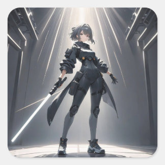 Sticker Carré cyberpunk