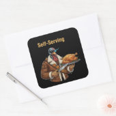 Sticker Carré  Cyborg Turkey's Thanksgiving Revenge (Enveloppe)