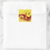 Sticker Carré Cycle naturel Jaune (Sac)