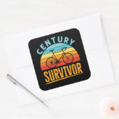 Sticker Carré Cyclisme Survivant Century Endurance Ride (Enveloppe)