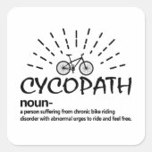 Sticker Carré Cycliste Cycopath (Devant)