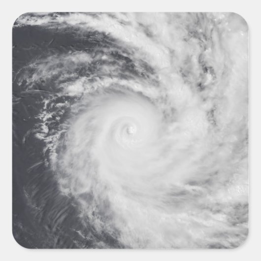 Sticker Carré Cyclone Zoe dans l'océan Pacifique Sud (Devant)