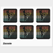 Sticker Carré Cycopath drôle vélo (Feuille)