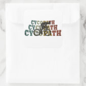Sticker Carré Cycopath - Vélo de Montagne - Cyclisme Drôle (Sac)