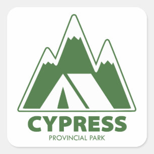 Sticker Carré Cypress Provincial Park Mountains Camping