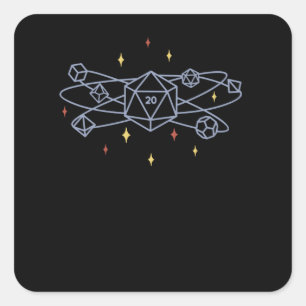 STICKER CARRÉ D20 CONCEPTION UNIVERSE RPG