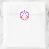 Sticker Carré D20 Dés Colorés (Sac)