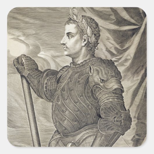 Sticker Carré D. Claudius César Empereur de Rome de 41 - 54 ap. (Devant)