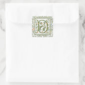 Sticker Carré D Monogramme floral orné (Sac)