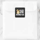 Sticker Carré Dab Hamster Funny mignon Dabbing Animal Dance (Sac)