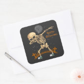 Sticker Carré Dabbing Skeleton (Enveloppe)