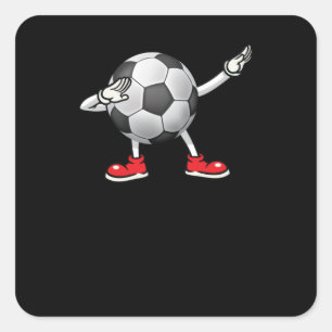 Sticker Carré Dabbing Soccer Ball Teids Boys Dab Dance