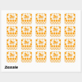 Sticker Carré d'abeille miel (Feuille)