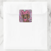 Sticker Carré Dachshund (Sac)