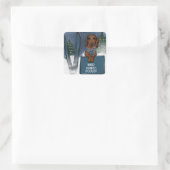 STICKER CARRÉ DACHSHUND  (Sac)
