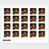 STICKER CARRÉ DACHSHUND (Feuille)